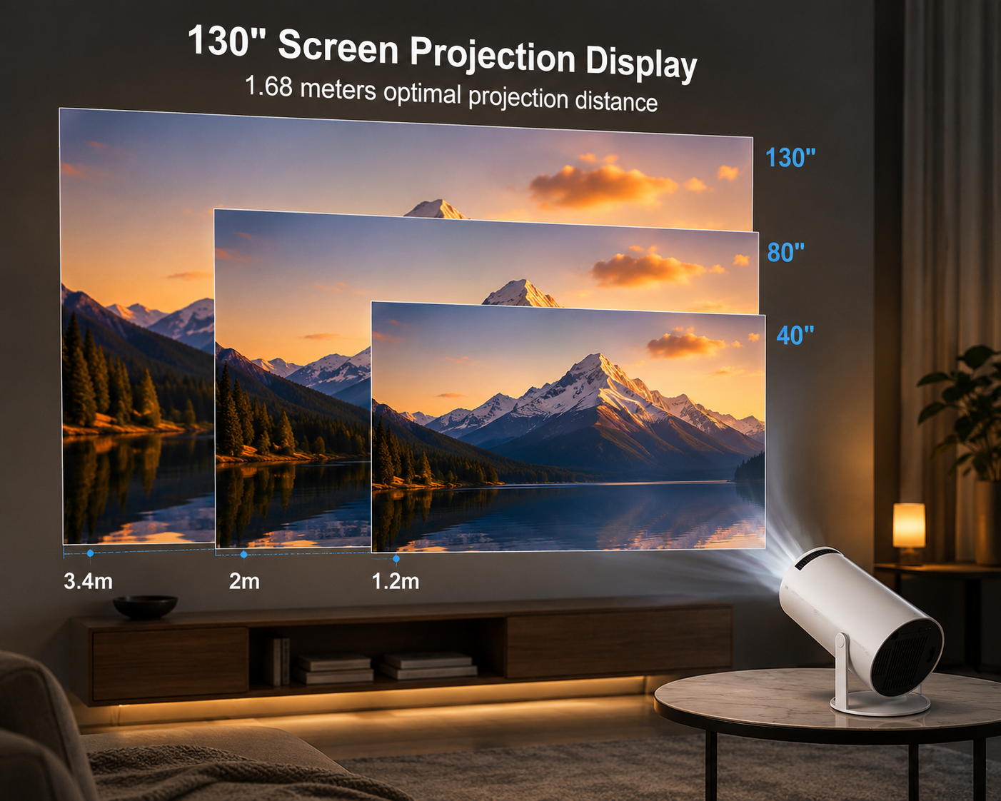 Vortexa Portable Smart Projector